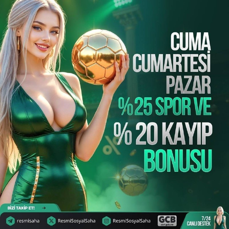🎁 Cuma, Cumartesi ve Pazar'a Özel Bonus